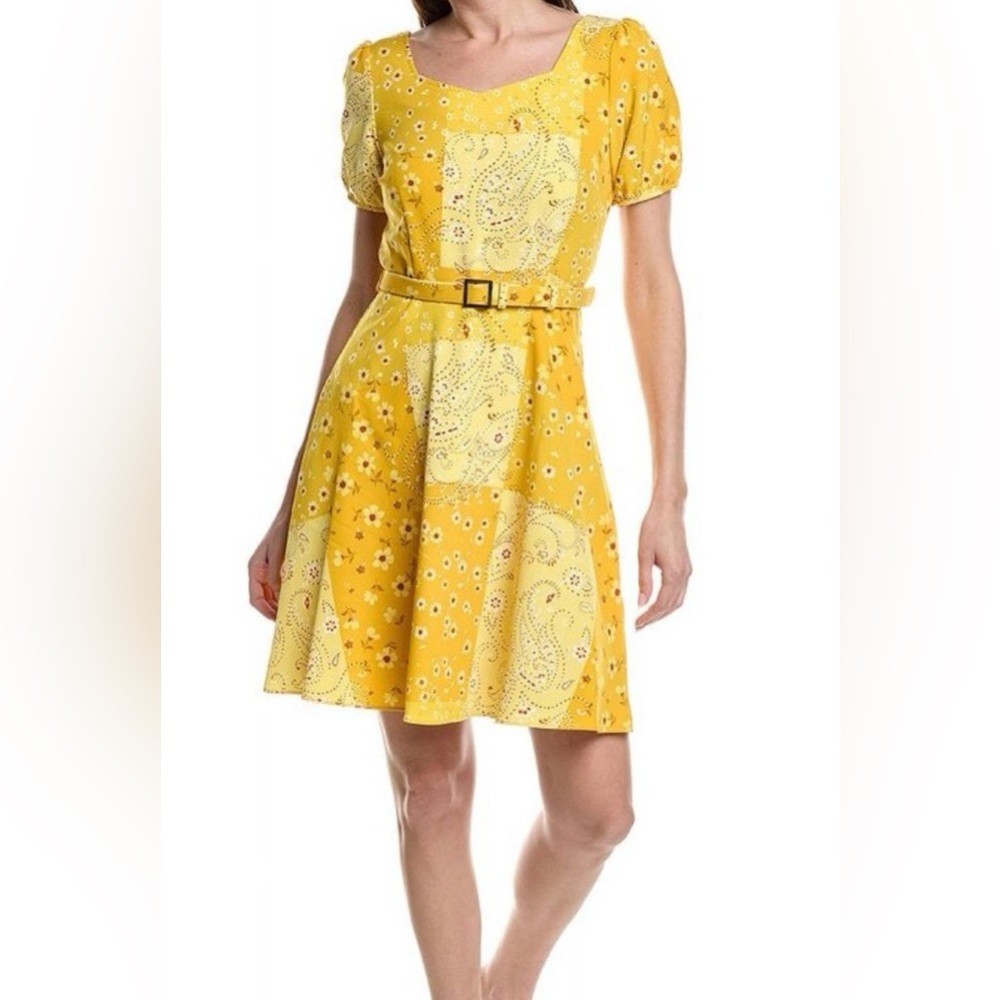 Nanette Lepore Yellow Puff Sleeve Mini Dress (1.9)